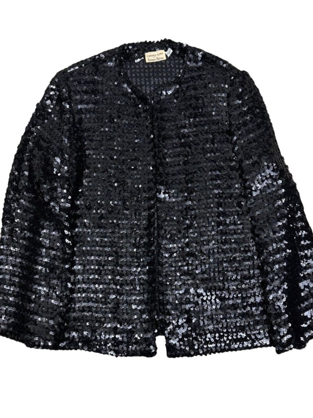 Vintage 80s Neiman Marcus Sequins Jacket Glam Retro Party Blazer Womens Medium